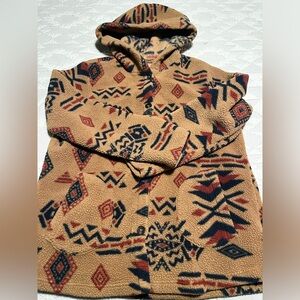 Southwest button up fleece hoodie